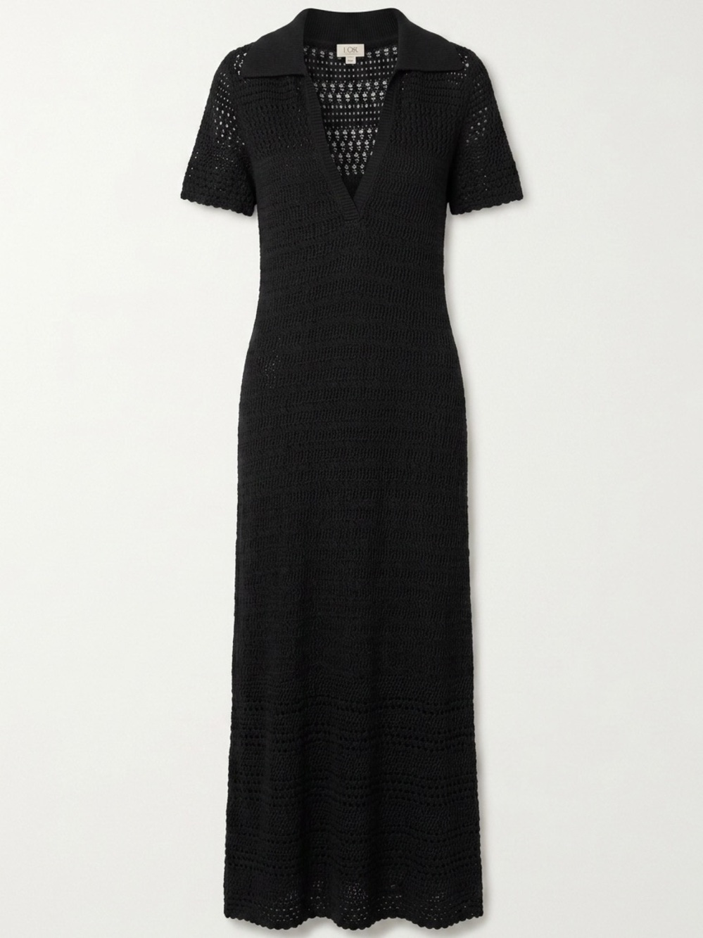 Ann Taylor BEACH | Black Crochet Polo Maxi Dress 🖤🖤🖤🖤🖤🖤